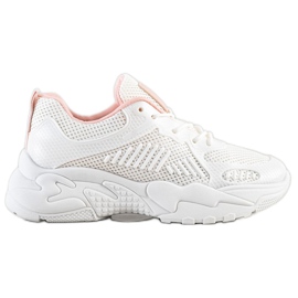 SHELOVET Sneakers bianche primaverili bianca rosa