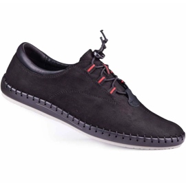Kampol Scarpe da uomo casual nere 337/61 nero