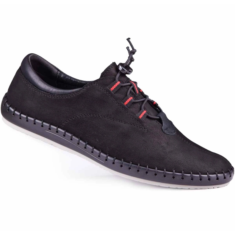 Kampol Scarpe da uomo casual nere 337/61 nero