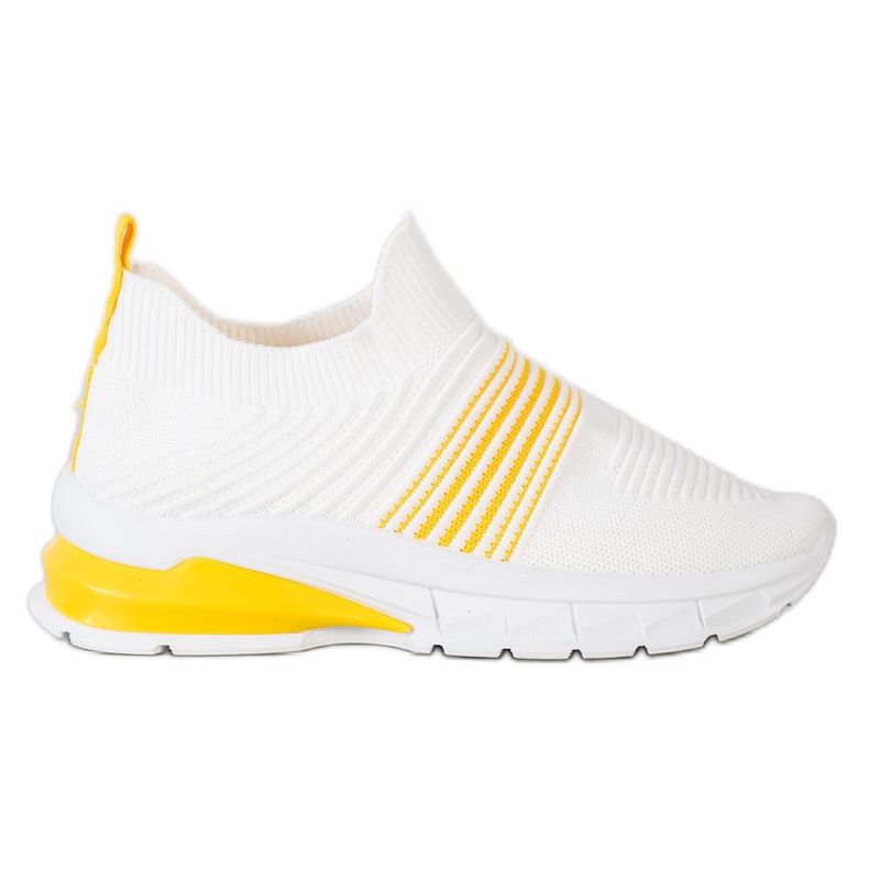 SHELOVET Sneakers traforate primaverili bianca giallo