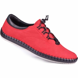 Kampol Scarpe casual da uomo 337/39 rosse rosso