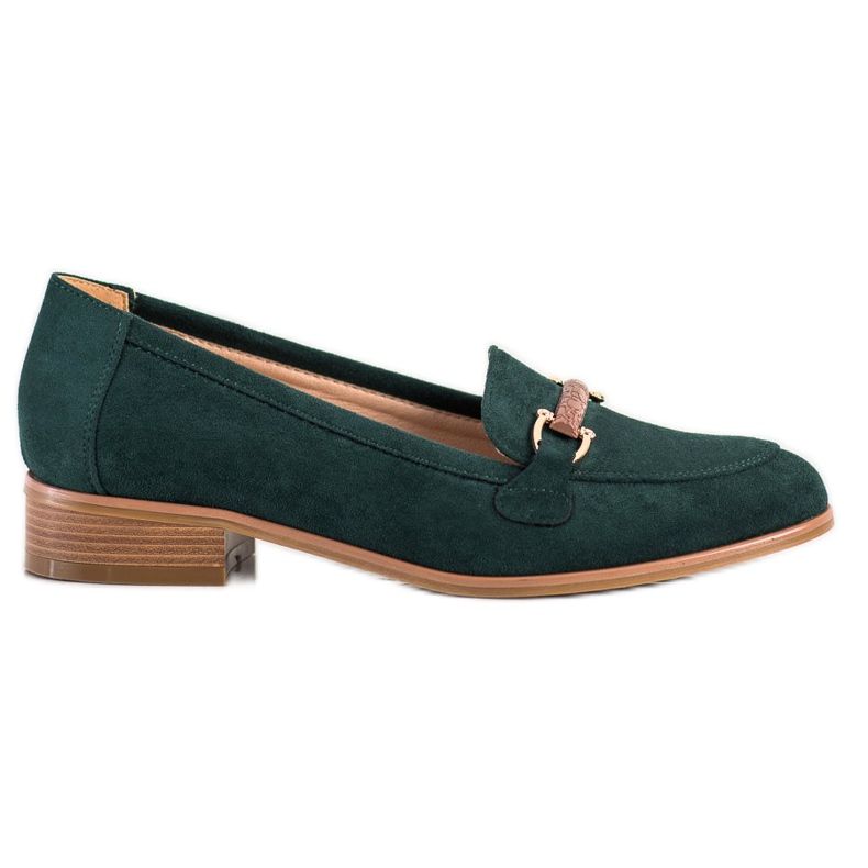 Mocassini VINCEZA con tacco basso verde