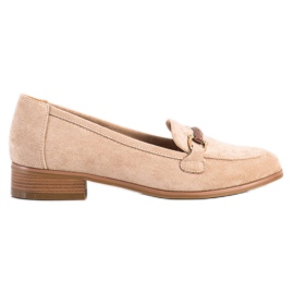 Mocassini VINCEZA con tacco basso beige