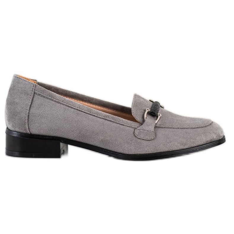 Mocassini VINCEZA con tacco basso grigio