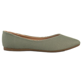 VINCEZA ballerine a righe verde