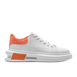 BM Sneakers bianche e arancioni da donna Taranto bianca