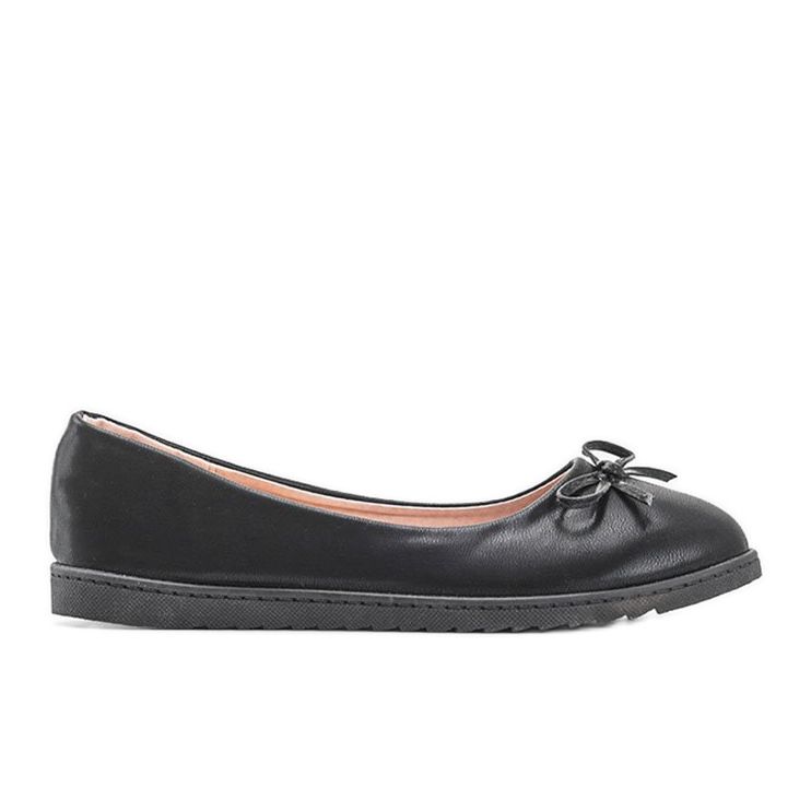 Ballerine nere da donna con fiocco Bridget nero