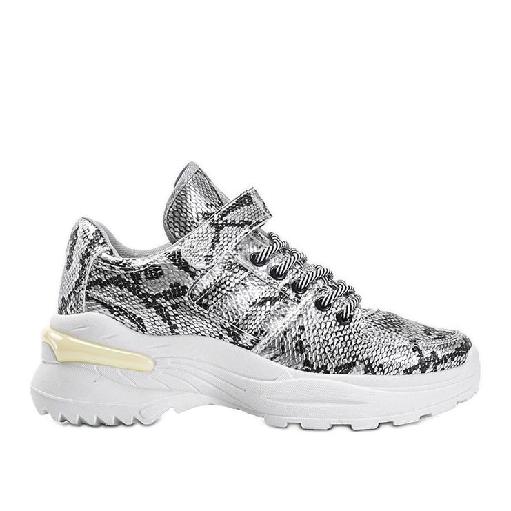 Sneaker Lollypop argento serpente d'argento