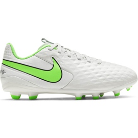 Nike Tiempo Legend 8 Academy FG / MG Junior AT5732 030 scarpe da calcio bianco bianco