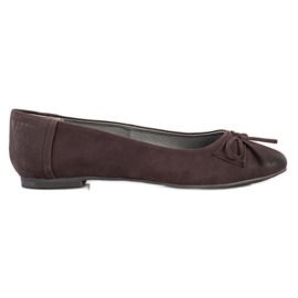 SHELOVET Ballerina classica con fiocco marrone