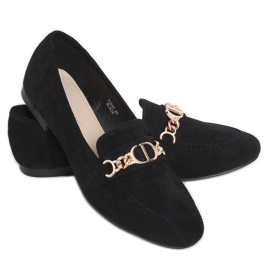 Mocassini neri da donna T393P Black nero