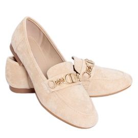 Mocassini donna beige T393P Beige