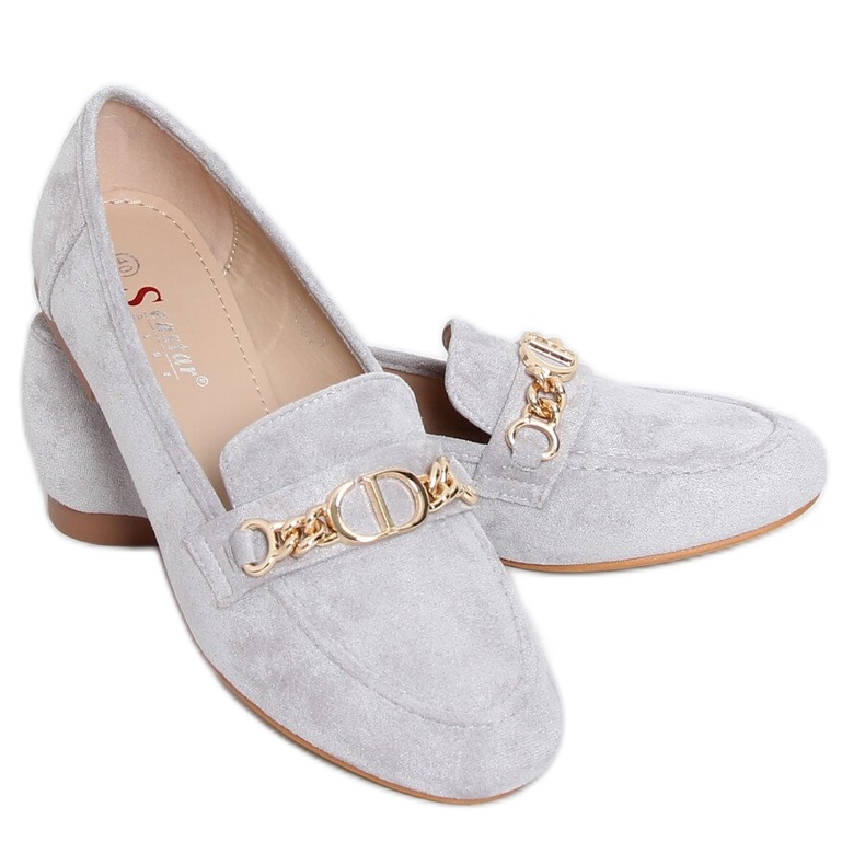Grigio Mocassini grigi da donna T393P Grigio