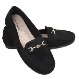 Nero Mocassini neri da donna GS12P Black