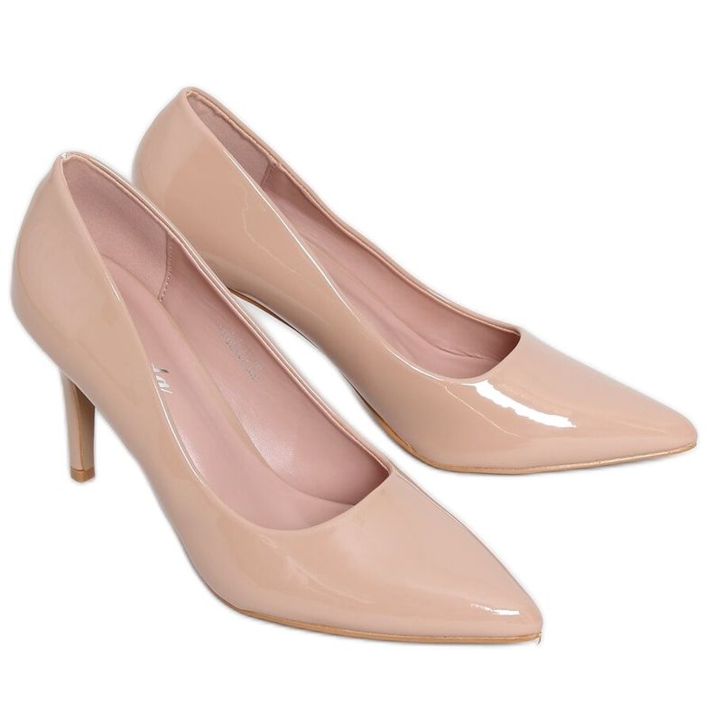 Tacchi a spillo beige e rosa da donna S-631 Pink
