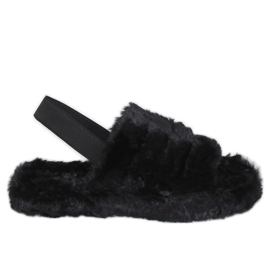 Pantofole da donna nere con elastico X8130 Black nero