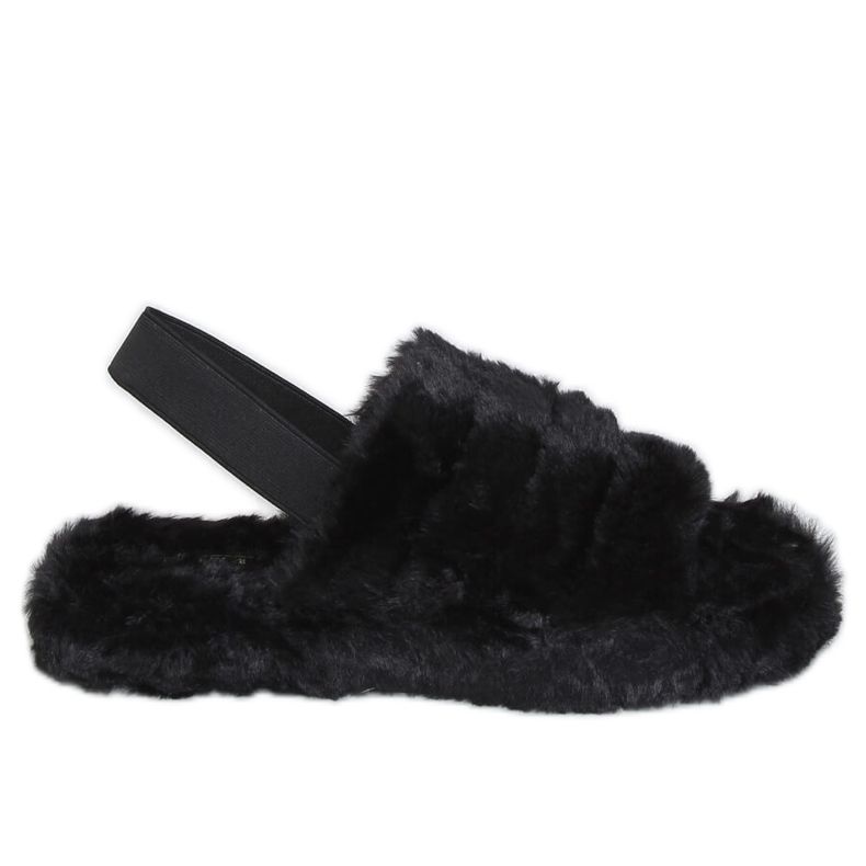 Pantofole da donna nere con elastico X8130 Black nero