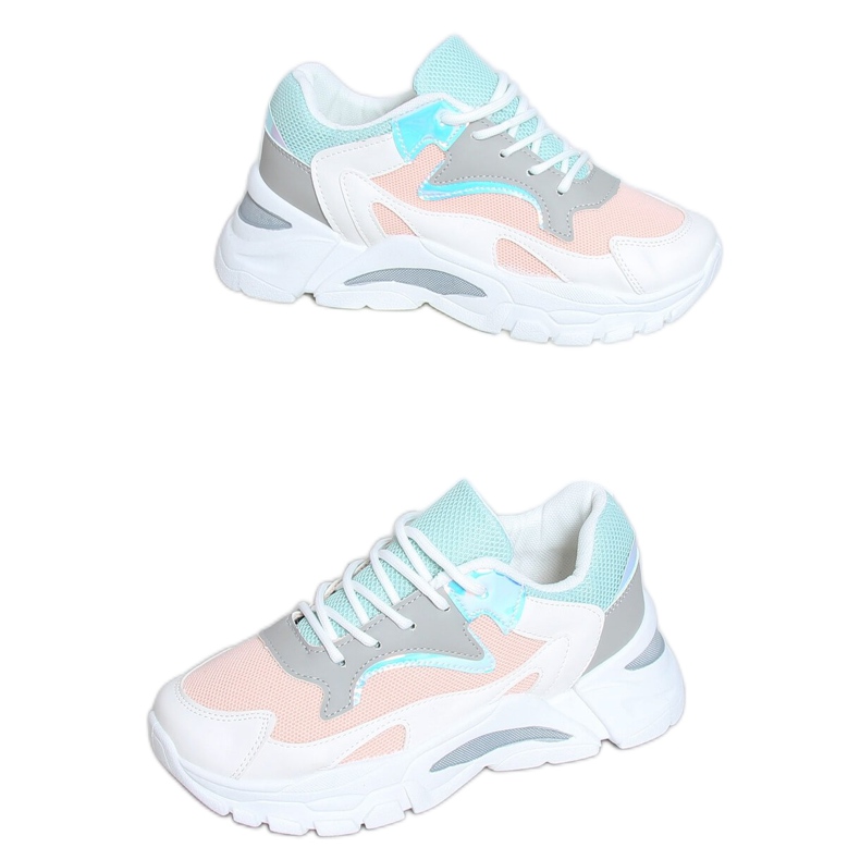 Scarpe sportive multicolor YL-25 White Pink bianca rosa multicolore