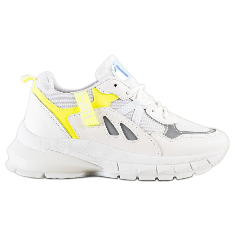 SHELOVET Sneaker platform con rete bianca multicolore
