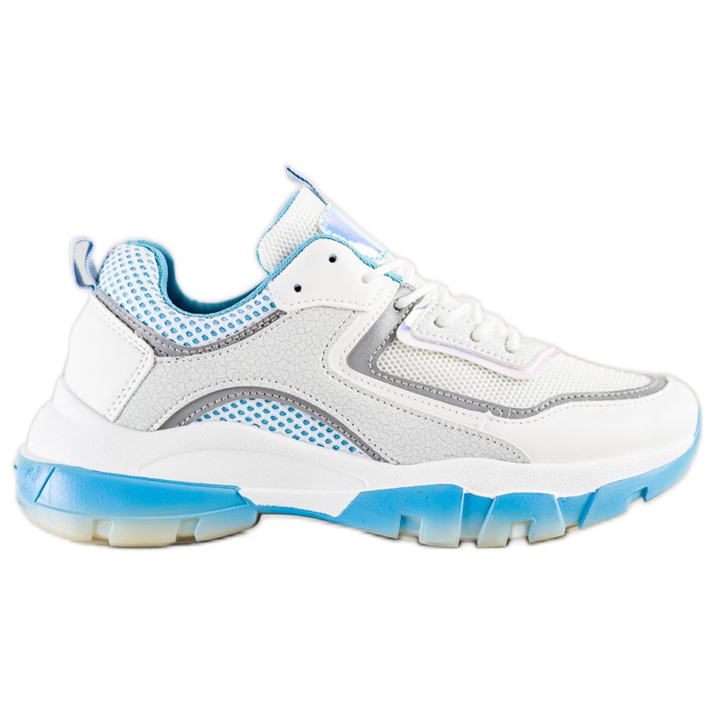 Ideal Shoes Sneakers Con Inserto Glitter bianca multicolore