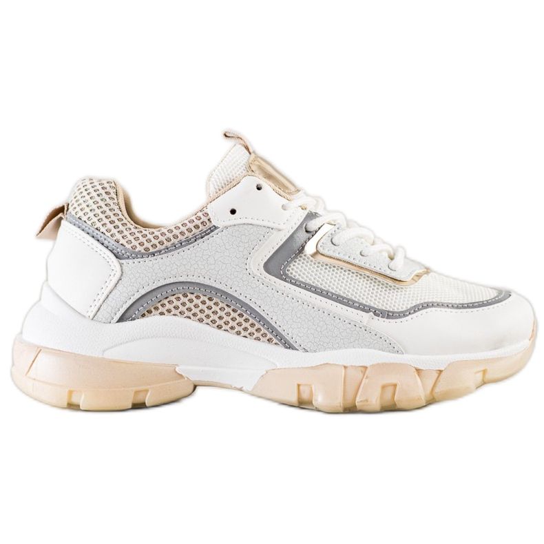 Ideal Shoes Sneakers Con Inserto Glitter bianca multicolore
