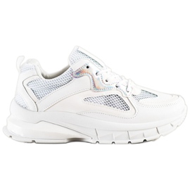 SHELOVET Sneakers bianche sulla piattaforma bianca