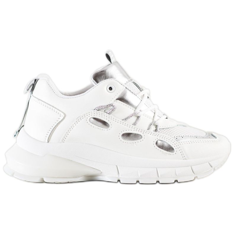 SHELOVET Sneakers in ecopelle alla moda bianca