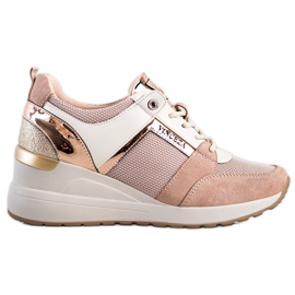 Sneakers VINCEZA alla moda rosa