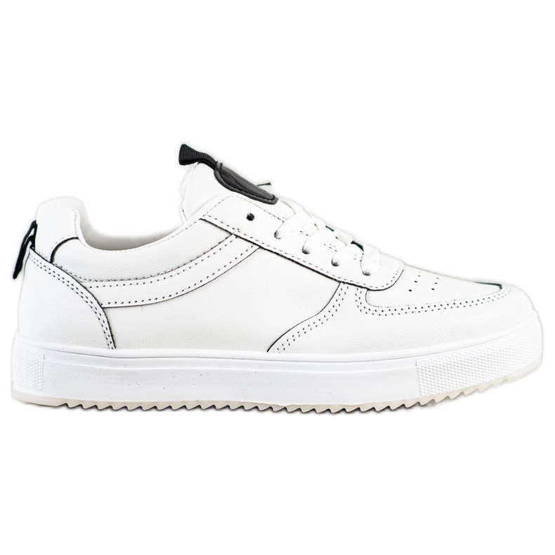 SHELOVET Scarpe sportive in ecopelle bianca