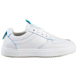 SHELOVET Scarpe sportive in ecopelle bianca