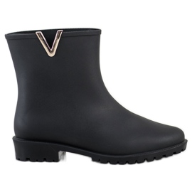 SHELOVET Stivali di gomma neri alla moda nero