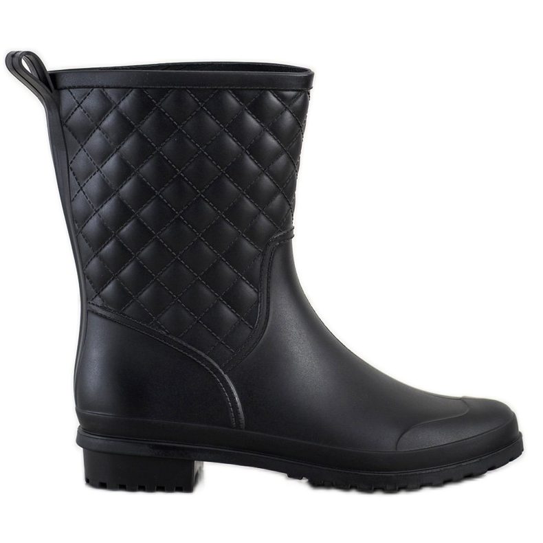 SHELOVET Stivali da pioggia trapuntati alla moda nero