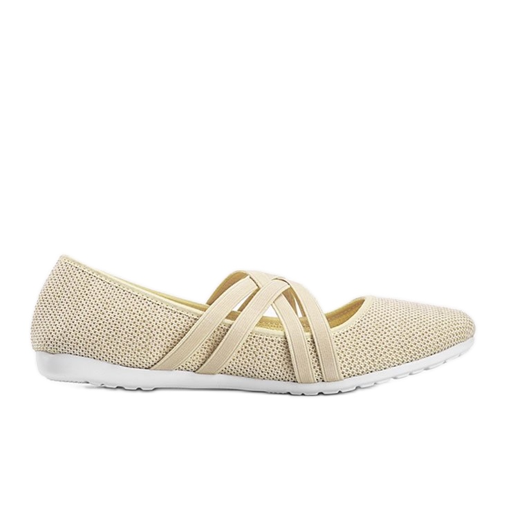 Ballerine in tessuto beige LD8E07