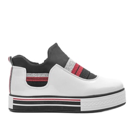 Sneakers laccate bianche di Kaitlynn bianca