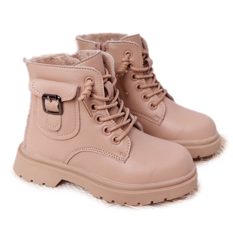 Apawwa Stivali da bambino con tasche in beige TikTok