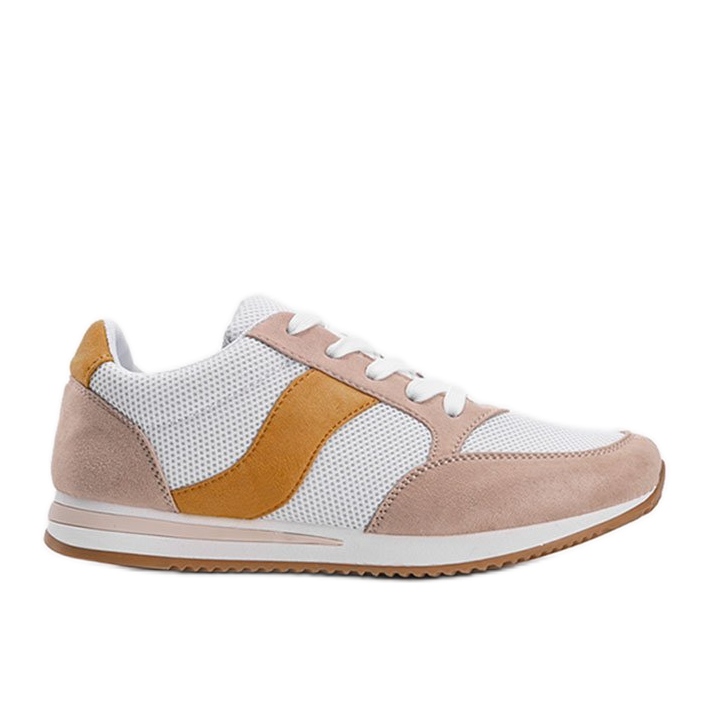 Classiche sneakers bianche con Aniya beige