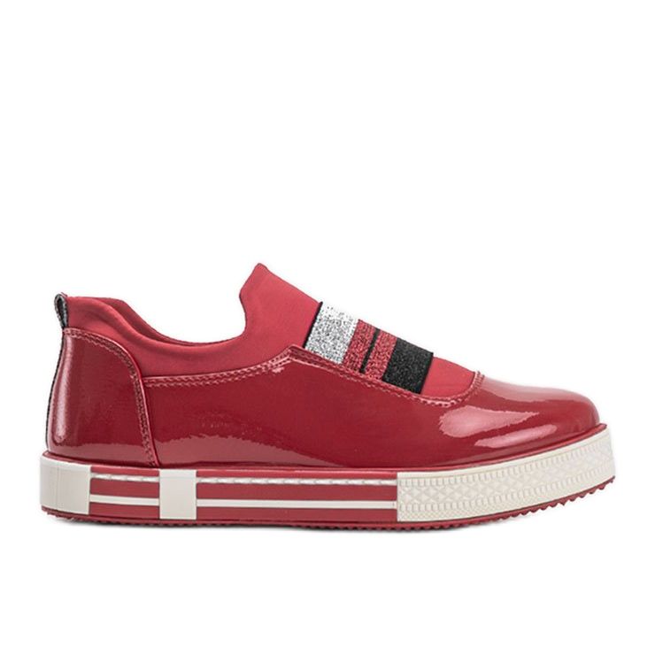 Sneakers in pelle verniciata Jayde rosso