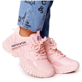 EVE Sneakers da donna su una suola massiccia Pink Risata rosa