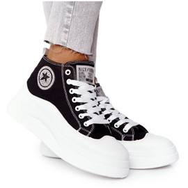 Sneakers alte da donna sulla piattaforma nera Nice Girl bianca nero