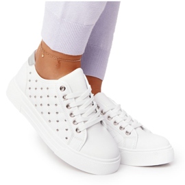 PS1 Sneakers da donna con trapuntatura Fondness Bianco-Argento