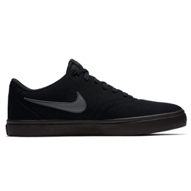 Nike Sb Check Solar Cnvs nere 843896 002 scarpe uomo nero grigio