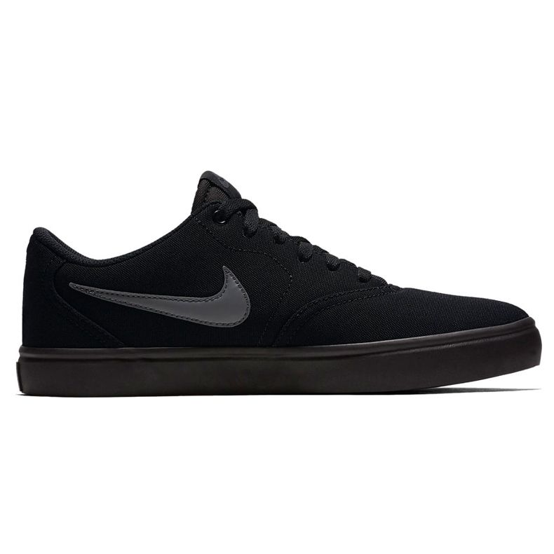 Nike Sb Check Solar Cnvs nere 843896 002 scarpe uomo nero grigio