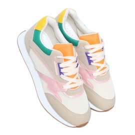 Scarpe sportive da donna multicolor NB372 Beige rosa verde giallo