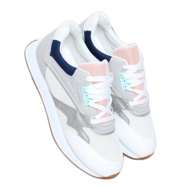 Scarpe sportive da donna multicolor NB372 White bianca blu navy rosa d'argento grigio