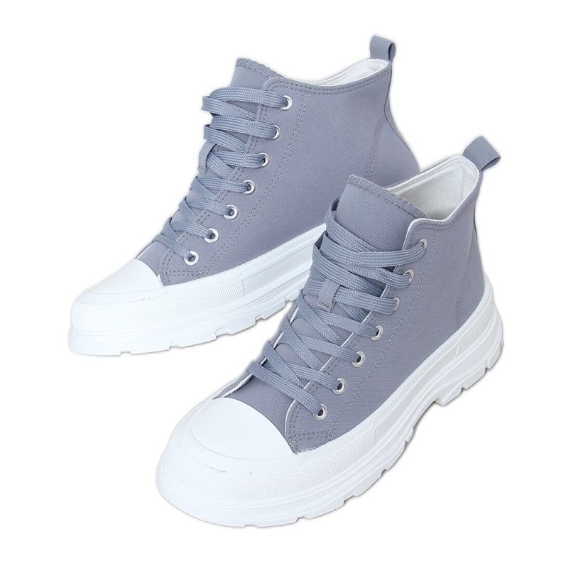 Sneakers da donna grigie LA123 blu grigio