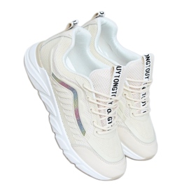 Scarpe sportive beige da donna J143 Beige