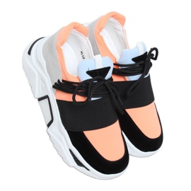 Scarpe sportive con suola alta VL127 Black nero rosa grigio