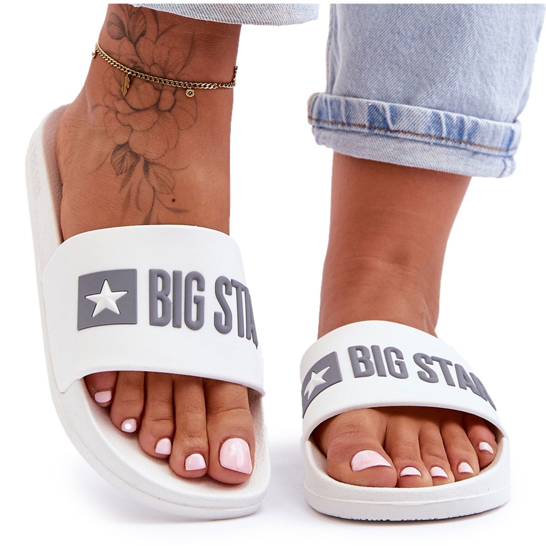 Pantofole da donna Big Star FF274A199 Bianco bianca