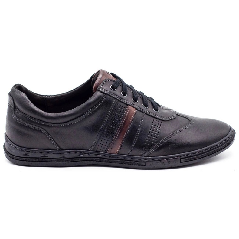 Joker Scarpe da uomo in pelle nere 521 nero