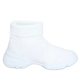 White LA156 Calze alte bianche scarpe sportive bianco